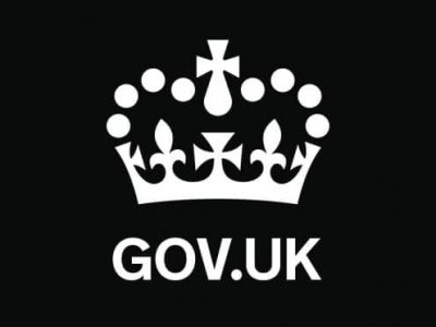 gov.uk logo on a black background