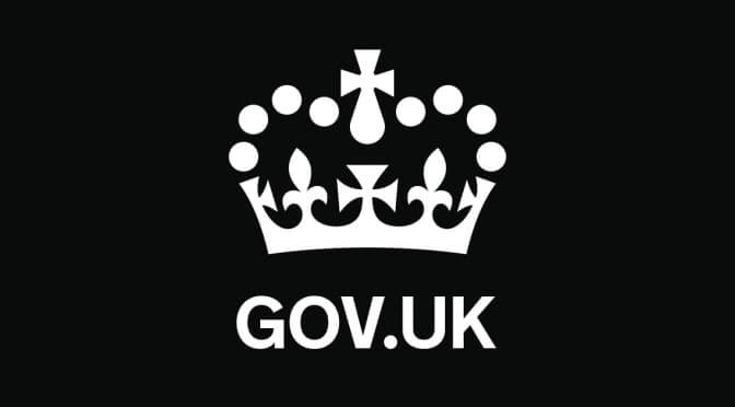 gov.uk logo on a black background