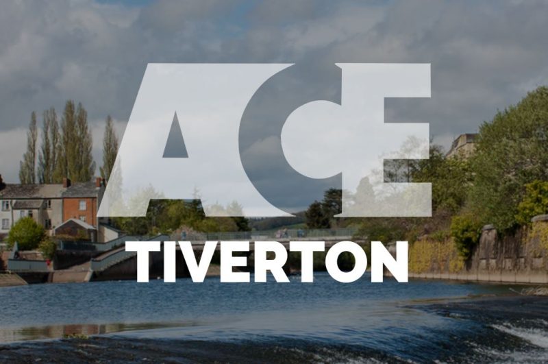 ACE school Tiverton words overlaying a photo of the river Exe in Tiverton