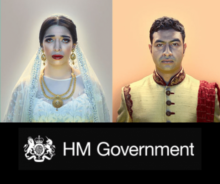 a bride and groom of Indian descent