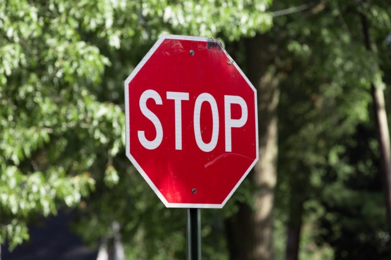 A stop sign