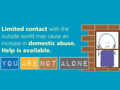 an infographic about domestic abuse prevention during COVID-19