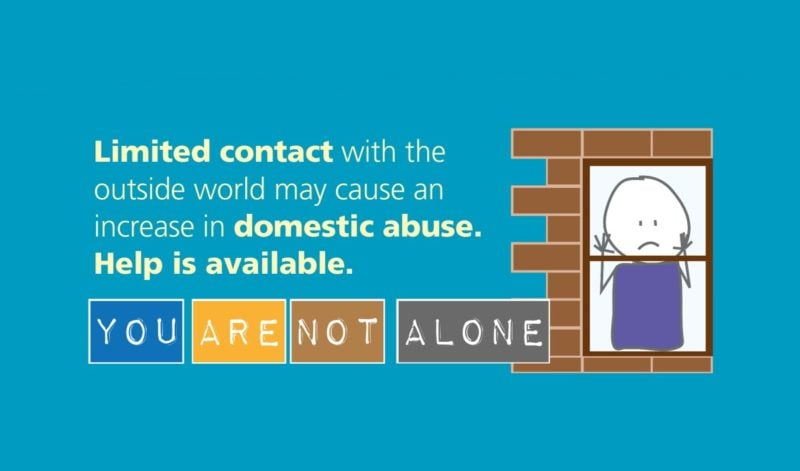 an infographic about domestic abuse prevention during COVID-19