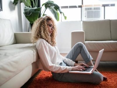 a person using a laptop