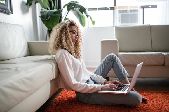 a person using a laptop