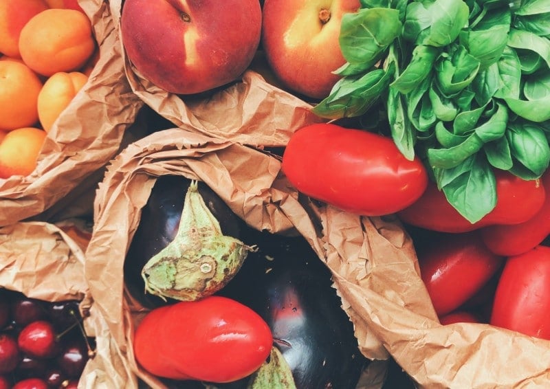 bags of fruit and veg