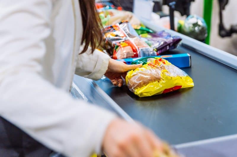 a supermarket checkout