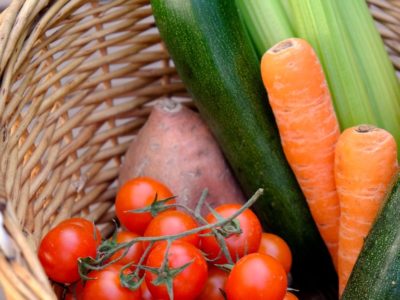 a basket of fruit and veg