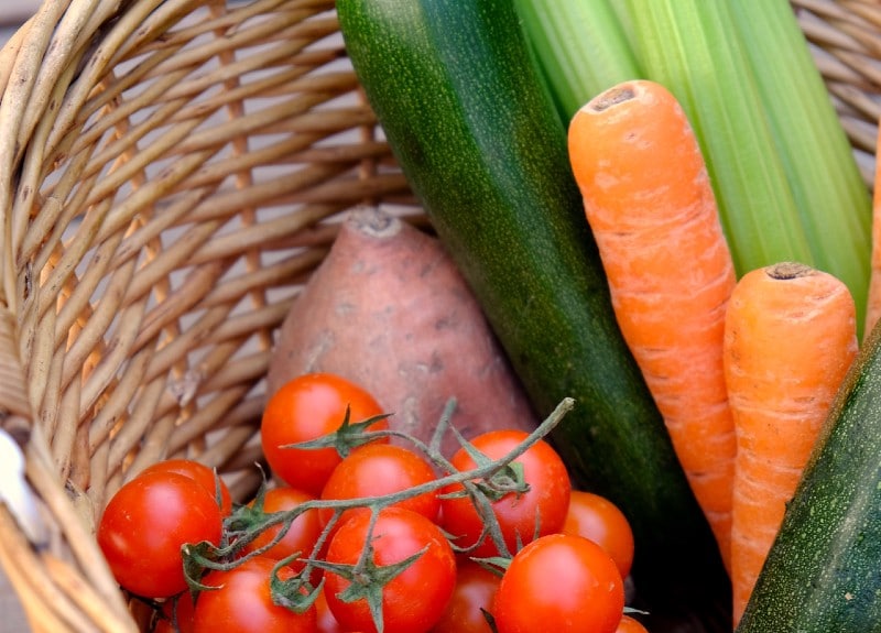 a basket of fruit and veg