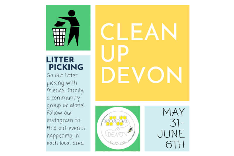 a poster for the Clean Up Devon campaign