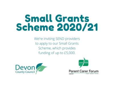 a poster announcing the launch of the Small Grant Scheme for 2020/21