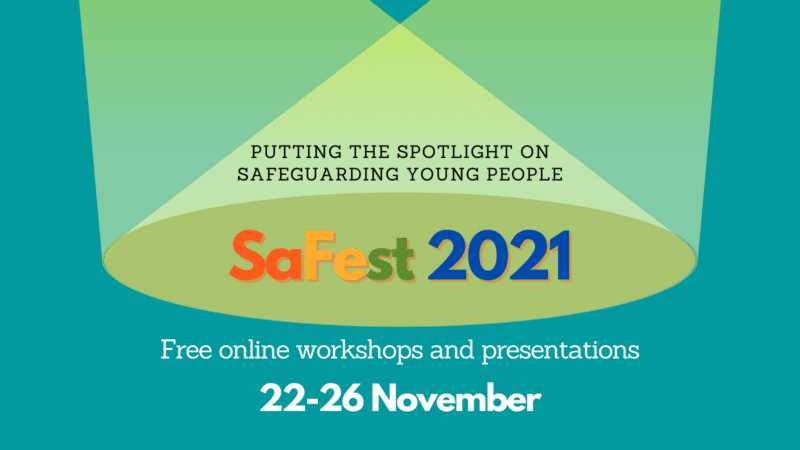 a poster for SaFest 2021 which is taking place from 22-26 November