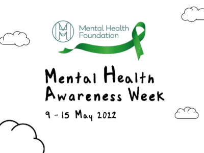 a poster announcing mental health awareness week 2022