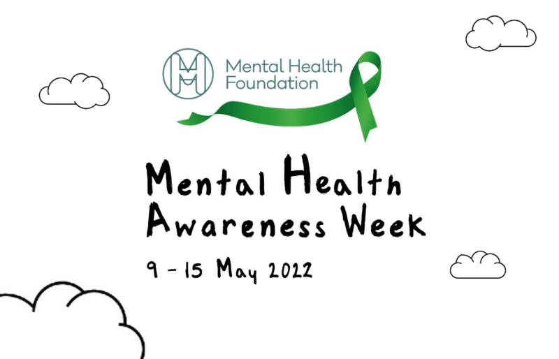 a poster announcing mental health awareness week 2022