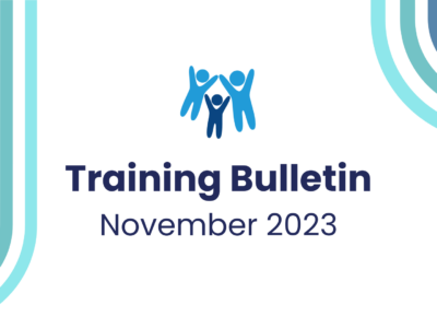 A graphic with the Devon SCP logo and the words November 2023 Training Bulletin