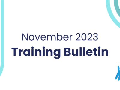 A graphic with the Devon SCP logo and the words November 2023 Training Bulletin