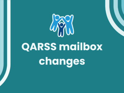 A simple graphic featuring the Devon SCP logo and the words QARSS mailbox changes
