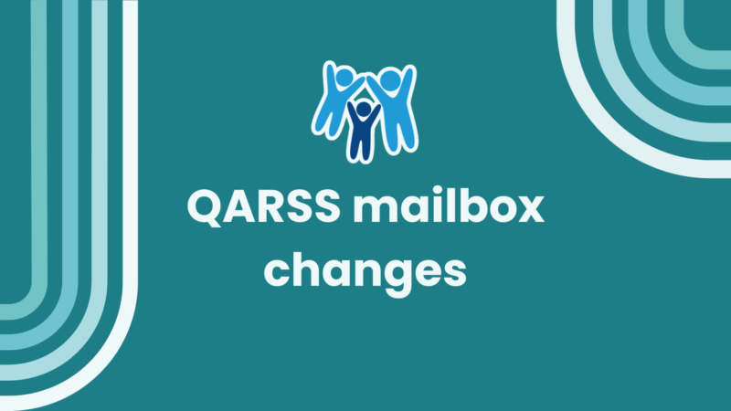 A simple graphic featuring the Devon SCP logo and the words QARSS mailbox changes