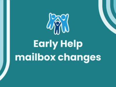 A simple graphic featuring the Devon SCP logo and the words Early Help mailbox changes