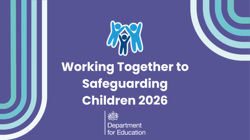 A simple purple graphic with the Devon SCP logo and text reading: "Working Together to Safeguard Children 2026"